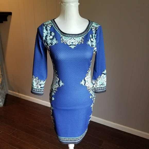 Beautiful multicolored long sleeved dress - Picture 5 of 8